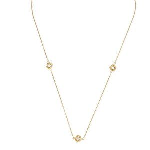 DAVID YURMAN 18K 750 YELLOW GOLD DIAMOND PETITE INFINITY STATION NECKLACE